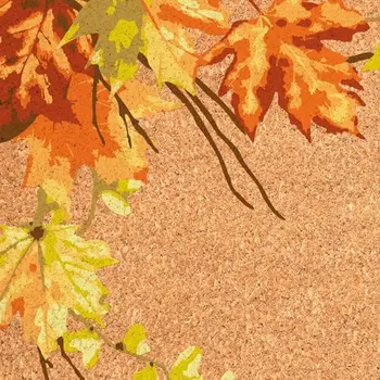 24" X 36" Brown And Natural Fall Leaves Outdoor Coir Door Mat