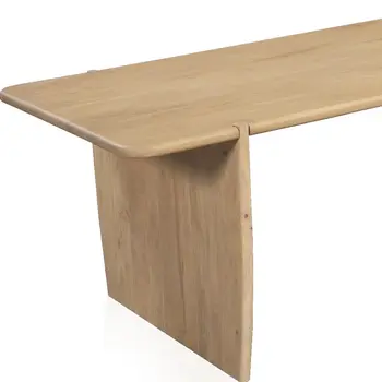 80" Brown Solid Wood Pedestal Base Dining Table