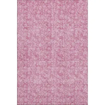 10' X 14' Blush And Ivory Floral Washable Area Rug With UV Protection