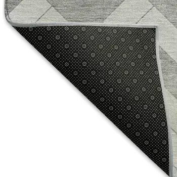 8' X 10' Silver And Gray Geometric Washable Indoor Outdoor Area Rug