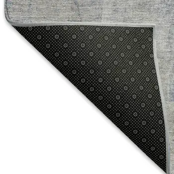 10' X 14' Beige And Blue Abstract Washable Indoor Outdoor Area Rug