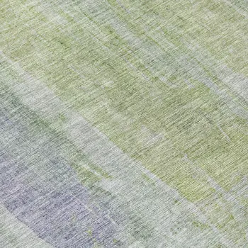 8' Plum And Green Round Abstract Washable Indoor Outdoor Area Rug