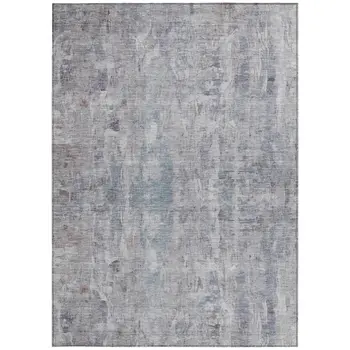 9' X 12' Taupe And Gray Abstract Washable Indoor Outdoor Area Rug