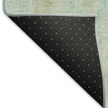 5' X 8' Turquoise And Copper Abstract Washable Indoor Outdoor Area Rug