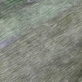9' X 12' Artichoke Green And Gray Abstract Washable Indoor Outdoor Area Rug