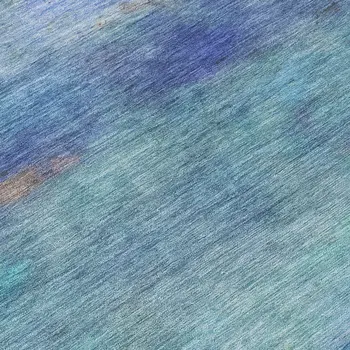 3' X 5' Blue And Ivory Abstract Washable Indoor Outdoor Area Rug