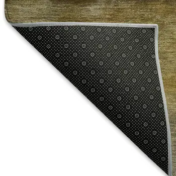 3' X 5' Brown And Taupe Abstract Washable Indoor Outdoor Area Rug