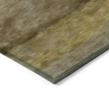 3' X 5' Brown And Taupe Abstract Washable Indoor Outdoor Area Rug