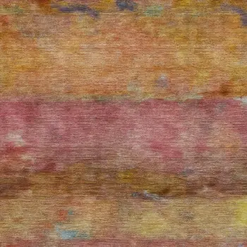 10' X 14' Orange Blush And Yellow Abstract Washable Indoor Outdoor Area Rug
