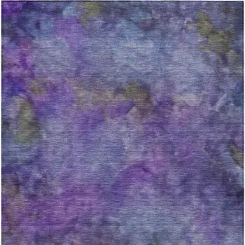 5' X 8' Purple And Lavender Abstract Washable Indoor Outdoor Area Rug