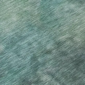 8' Teal Blue And Purple Round Abstract Washable Indoor Outdoor Area Rug