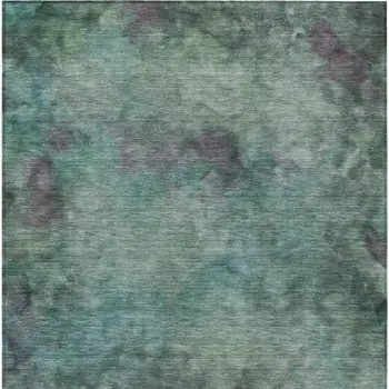 8' X 10' Teal Blue And Purple Abstract Washable Indoor Outdoor Area Rug