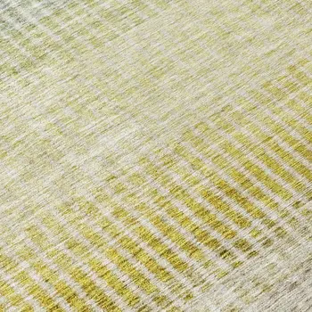 9' X 12' Brown Gold And Beige Striped Washable Indoor Outdoor Area Rug