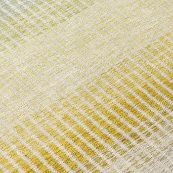 3' X 5' Copper Gray And Beige Striped Washable Indoor Outdoor Area Rug