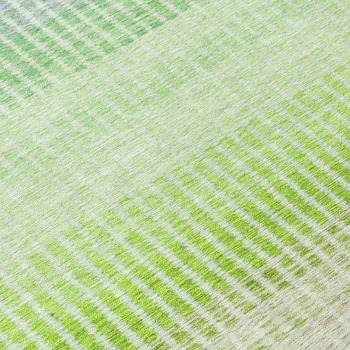 10' X 14' Orange Green And Blue Striped Washable Indoor Outdoor Area Rug