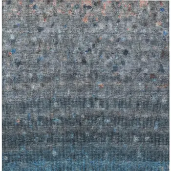 5' X 8' Blue And Gray Striped Washable Indoor Outdoor Area Rug