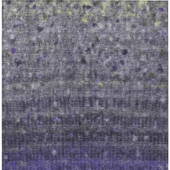 8' X 10' Purple And Gray Striped Washable Indoor Outdoor Area Rug