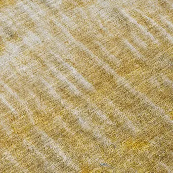 8' Gold Beige And Gray Round Abstract Washable Indoor Outdoor Area Rug