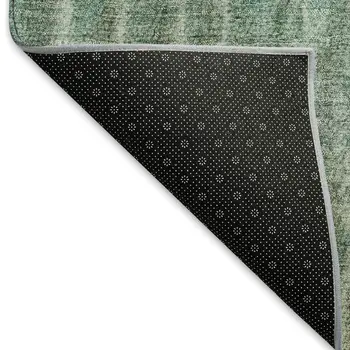 3' X 5' Teal Blue And Beige Abstract Washable Indoor Outdoor Area Rug
