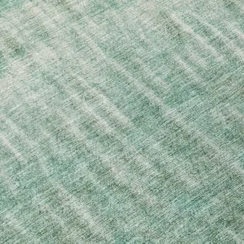 5' X 8' Teal Blue And Beige Abstract Washable Indoor Outdoor Area Rug