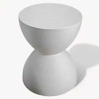 21" White Wood Square End Table