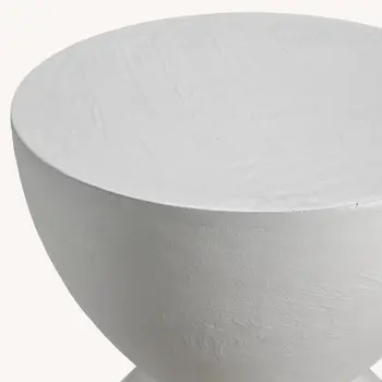 21" White Wood Square End Table