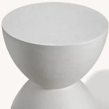 21" White Wood Square End Table