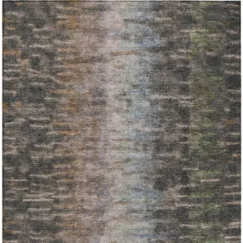3' X 5' Granite Gray Brown And Gray Abstract Washable Indoor Outdoor Area Rug