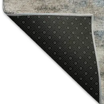 8' Brown Taupe And Ivory Round Abstract Washable Indoor Outdoor Area Rug
