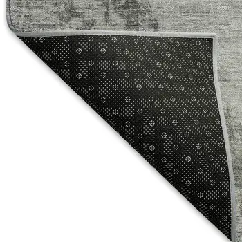 5' X 8' Gray And Silver Medallion Washable Indoor Outdoor Area Rug