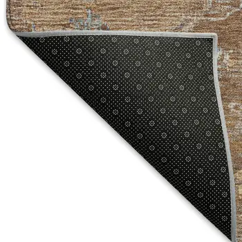 5' X 8' Chili Red And Copper Medallion Washable Indoor Outdoor Area Rug