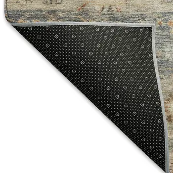 3' X 5' Beige And Gray Tribal Washable Indoor Outdoor Area Rug