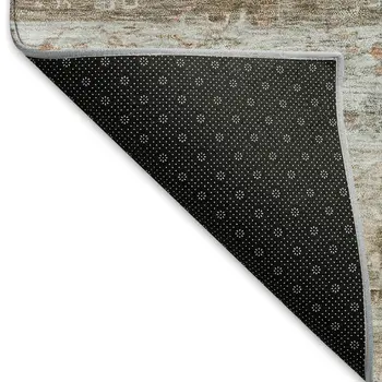 8' X 10' Brown And Gray Tribal Washable Indoor Outdoor Area Rug