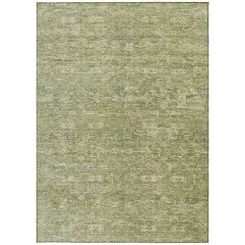 8' X 10' Sage And Ivory Ikat Washable Indoor Outdoor Area Rug