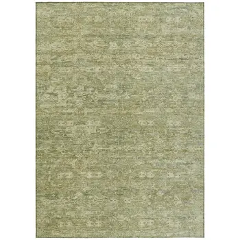 8' X 10' Sage And Ivory Ikat Washable Indoor Outdoor Area Rug