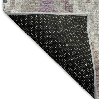 10' X 14' Blush Ivory And Gray Geometric Washable Indoor Outdoor Area Rug