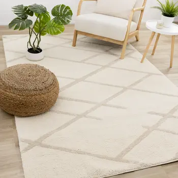 8' X 11' Cream Area Rug