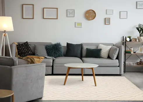 8' X 11' Cream Area Rug