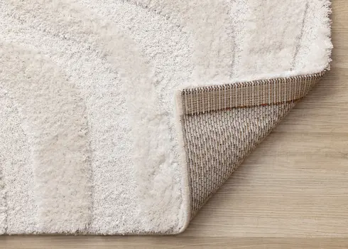5' X 8' White Area Rug