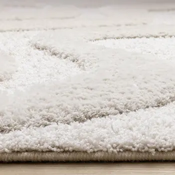 5' X 8' White Area Rug