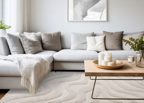 8' X 11' White Area Rug