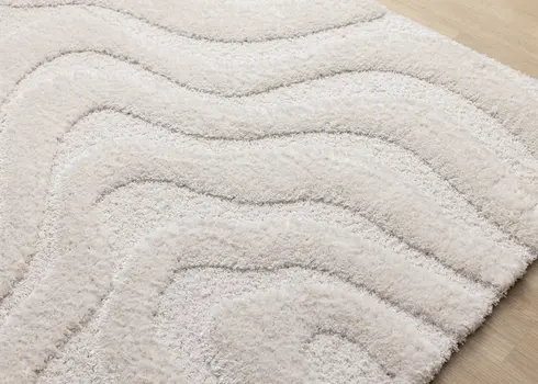8' X 11' White Area Rug