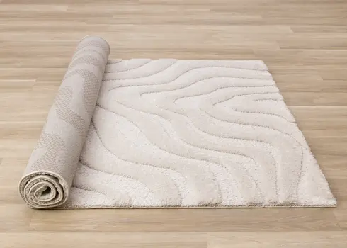 8' X 11' White Area Rug