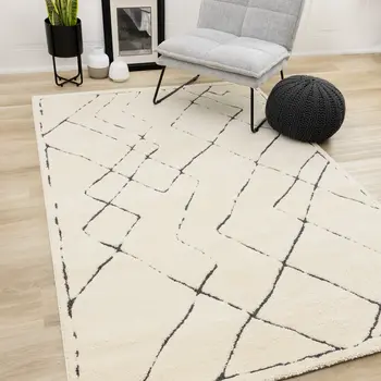 8' X 11' Cream Area Rug