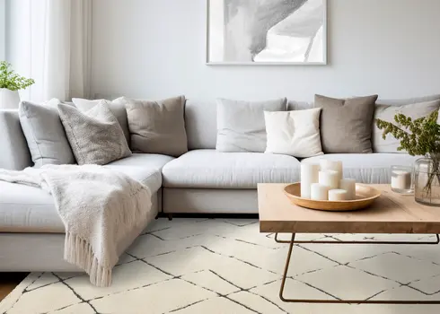 8' X 11' Cream Area Rug