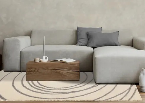 5' X 8' Cream Area Rug