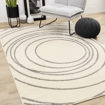 8' X 11' Cream Area Rug