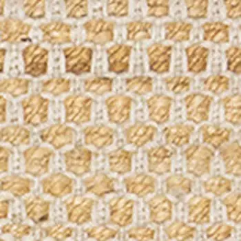 8' X 11' Beige And Cream Jute Hand Woven Area Rug