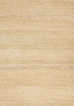 8' X 11' Beige And Cream Jute Hand Woven Area Rug