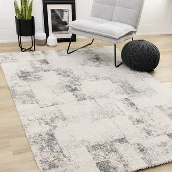 8' X 11' White Area Rug